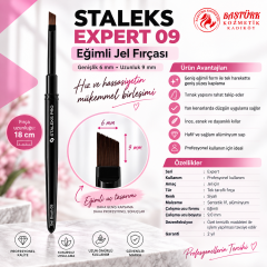 STALEKS EXPERT 09 Eğimli Jel Fırçası - Genişlik 6 mm - Uzunluk 9 mm