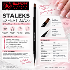 STALEKS EXPERT 03/06 Çift Taraflı Fırça - 10 mm Liner / 11 mm Jel için