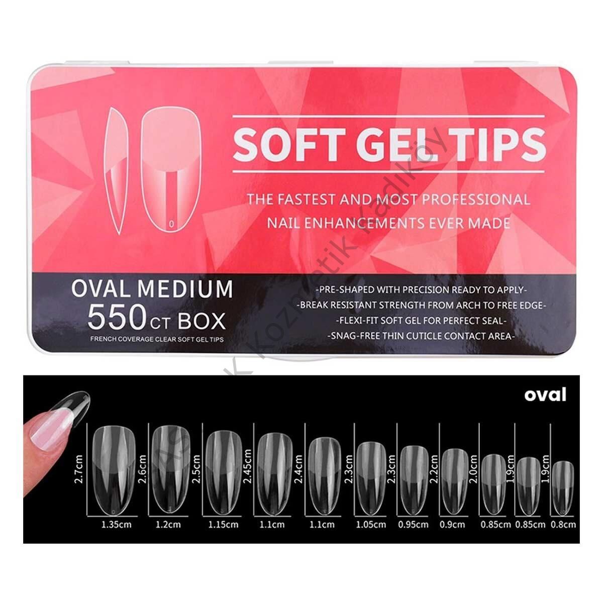 Adanil Yeni Nesil Medium Oval Jel Tips Kolay Kullanım Hızlı İşlem 550 Adet