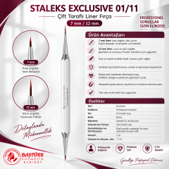 STALEKS EXCLUSIVE 01/11 Çift taraflı Liner Fırça 7 mm / liner 12 mm