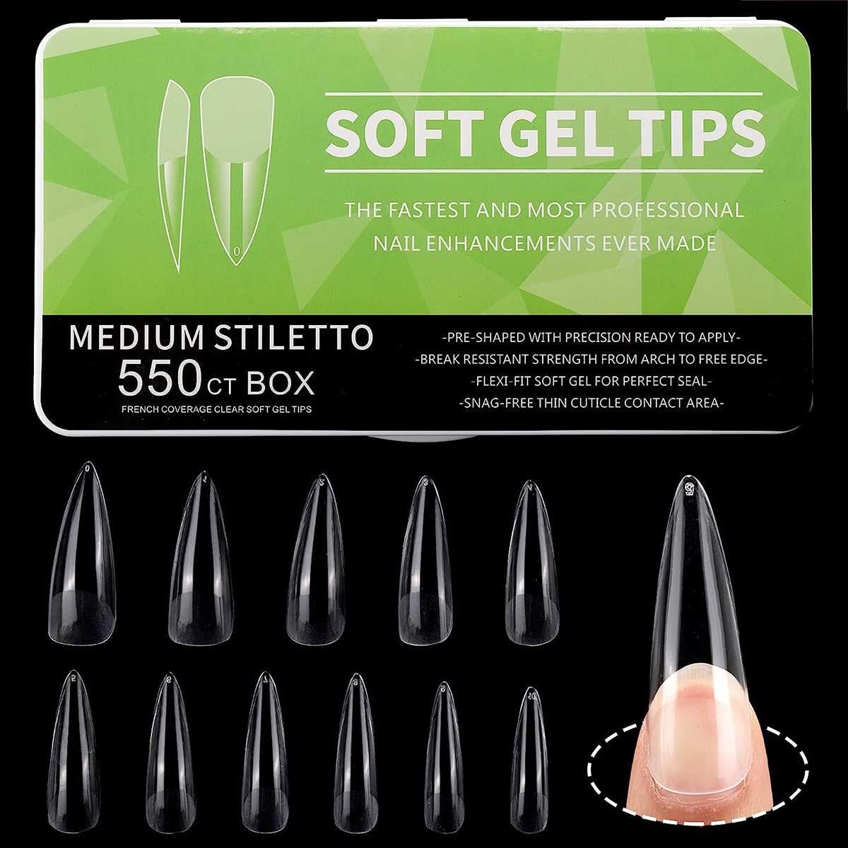 Adanil Yeni Nesil Medium Stiletto Jel Tips Kolay Kullanım Hızlı İşlem 550 Adet