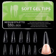 Adanil Yeni Nesil Medium Stiletto Jel Tips Kolay Kullanım Hızlı İşlem 550 Adet
