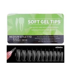 Adanil Yeni Nesil Medium Stiletto Jel Tips Kolay Kullanım Hızlı İşlem 550 Adet