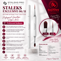 STALEKS EXCLUSIVE 06/11 Çift Taraflı Jel Fırçası 11 mm / Liner 12 mm