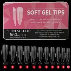 Adanil Yeni Nesil Short Stiletto Jel Tips Kolay Kullanım Hızlı İşlem 550 Adet