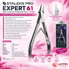 STALEKS EXPERT 61 Batık Tırnak İçin Profesyonel Pens - 16 mm