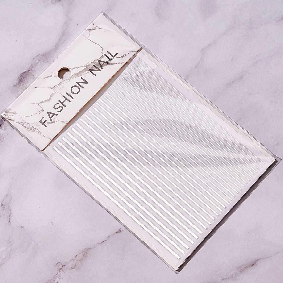 Adanil Nail Art Kendinden Yapışkanlı Şerit Sticker Gümüş