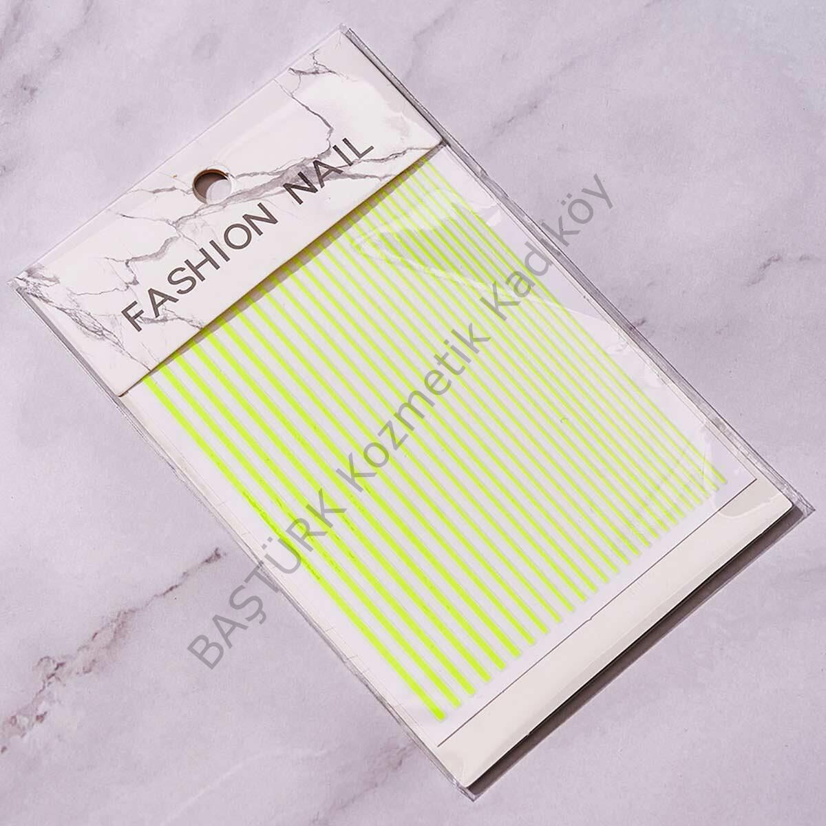 Adanil Nail Art Kendinden Yapışkanlı Şerit Sticker Lime Sarı Yeşil