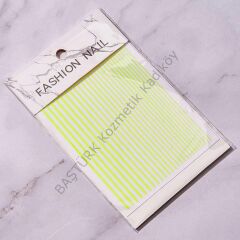 Adanil Nail Art Kendinden Yapışkanlı Şerit Sticker Lime Sarı Yeşil