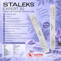 STALEKS EXPERT 20 Mineral Tırnak Törpüsü Düz - 80/80 Grit (25 Adet)