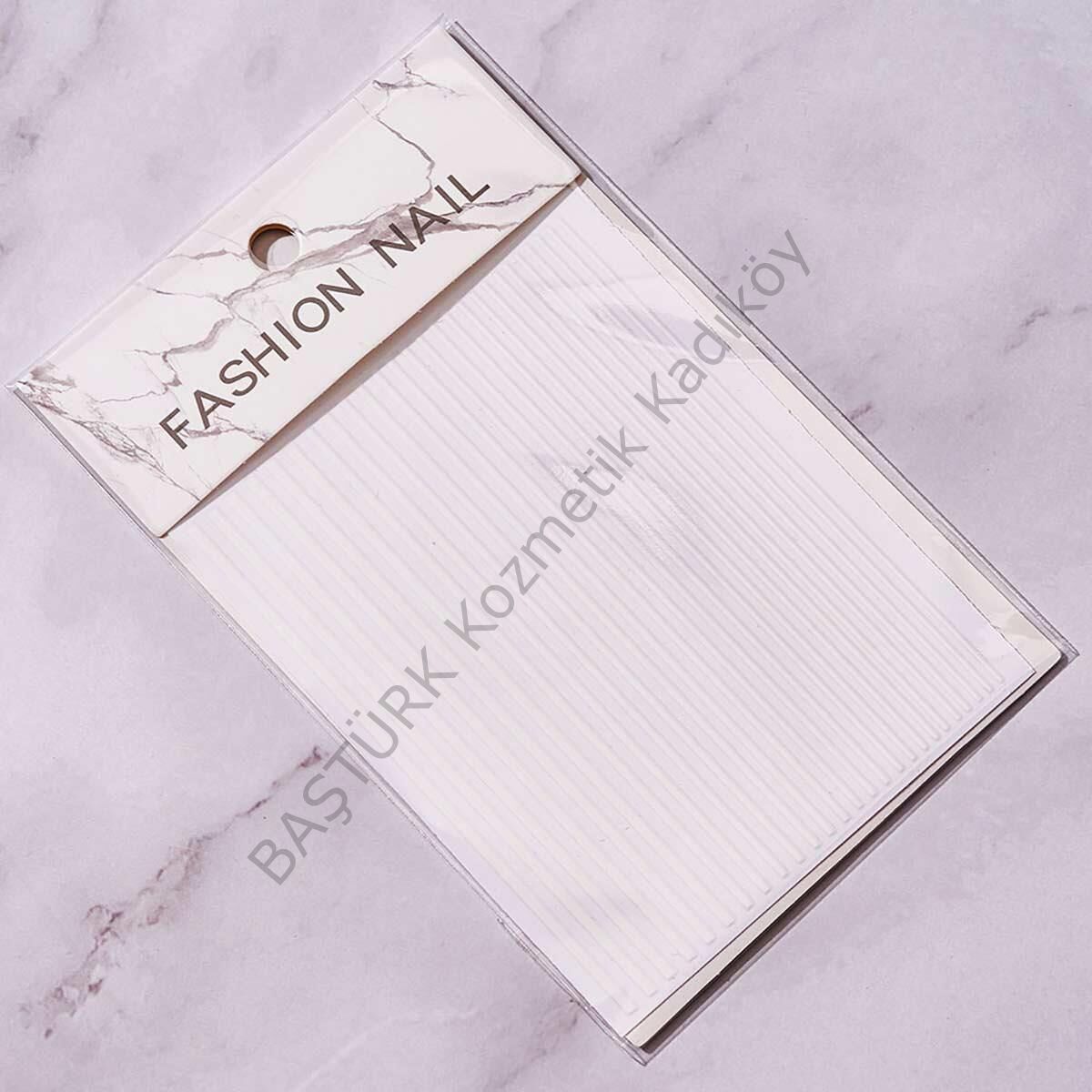Adanil Nail Art Kendinden Yapışkanlı Şerit Sticker Beyaz