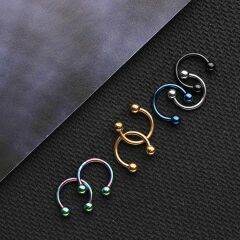 Adanil Tırnak Piercingi Nail Art Süsleme Piercing Renk Geçişli 1 Adet