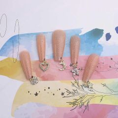 Adanil Taşlı Altın Yıldız Tırnak Piercingi Nail Art Süsleme Piercing 1 Adet