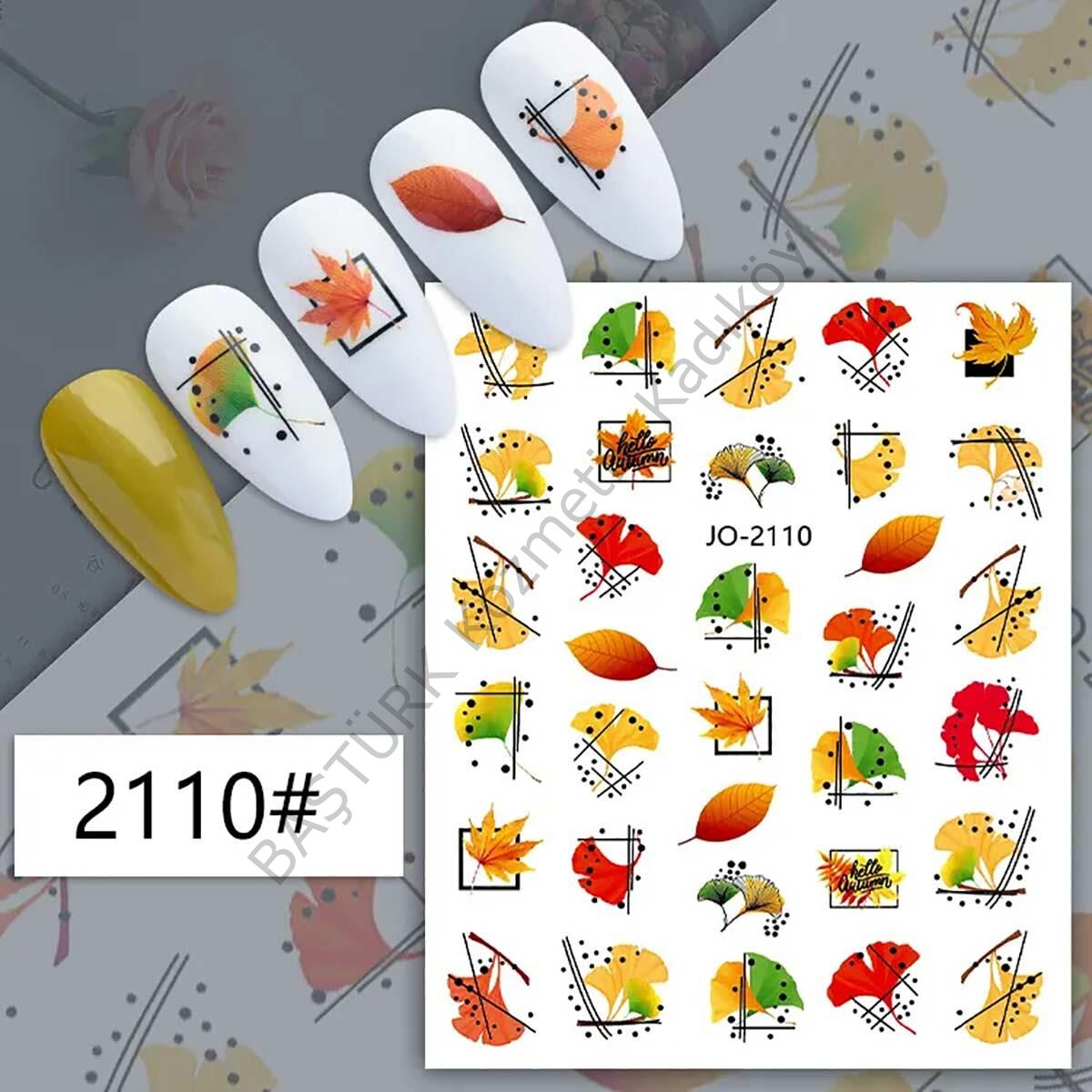 Adanil Sonbahar Yaprak Çiçek Sticker J0-2110