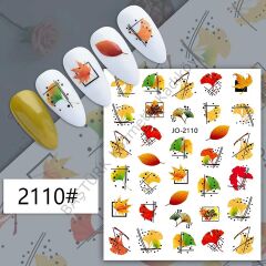 Adanil Sonbahar Yaprak Çiçek Sticker J0-2110