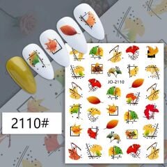 AVyu Sonbahar Yaprak Çiçek Sticker J0-2110