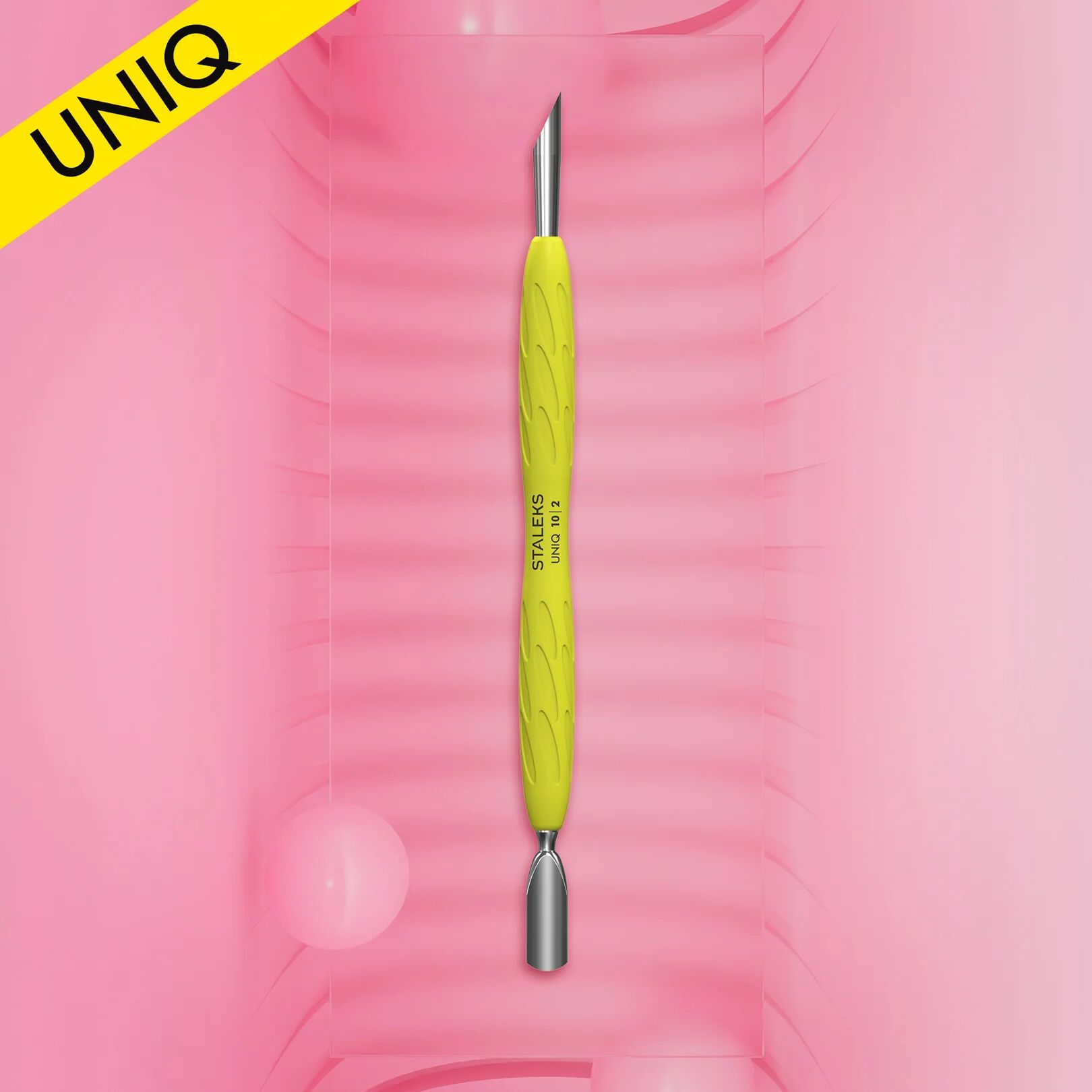 Staleks Uniq Gummy 10 Type 2 Sarı Dar Yuvarlak ve Eğik Uçlu Et İtici