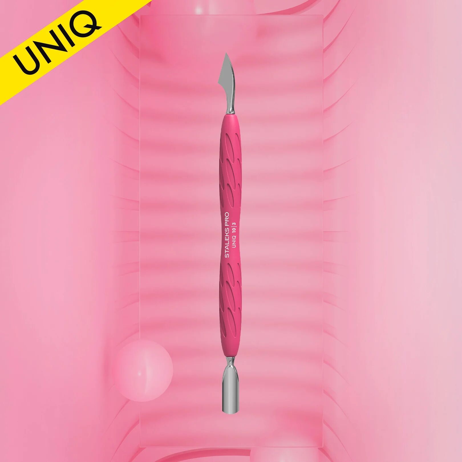 Staleks Uniq Gummy 10 Type 3 Pembe Dar Yuvarlak ve Üçgen Uçlu Et İtici