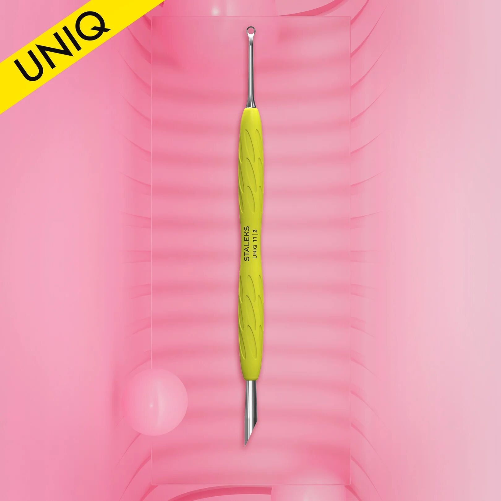 Staleks Uniq Gummy 11 Type 2 Sarı Eğik ve Halka Uçlu Et İtici