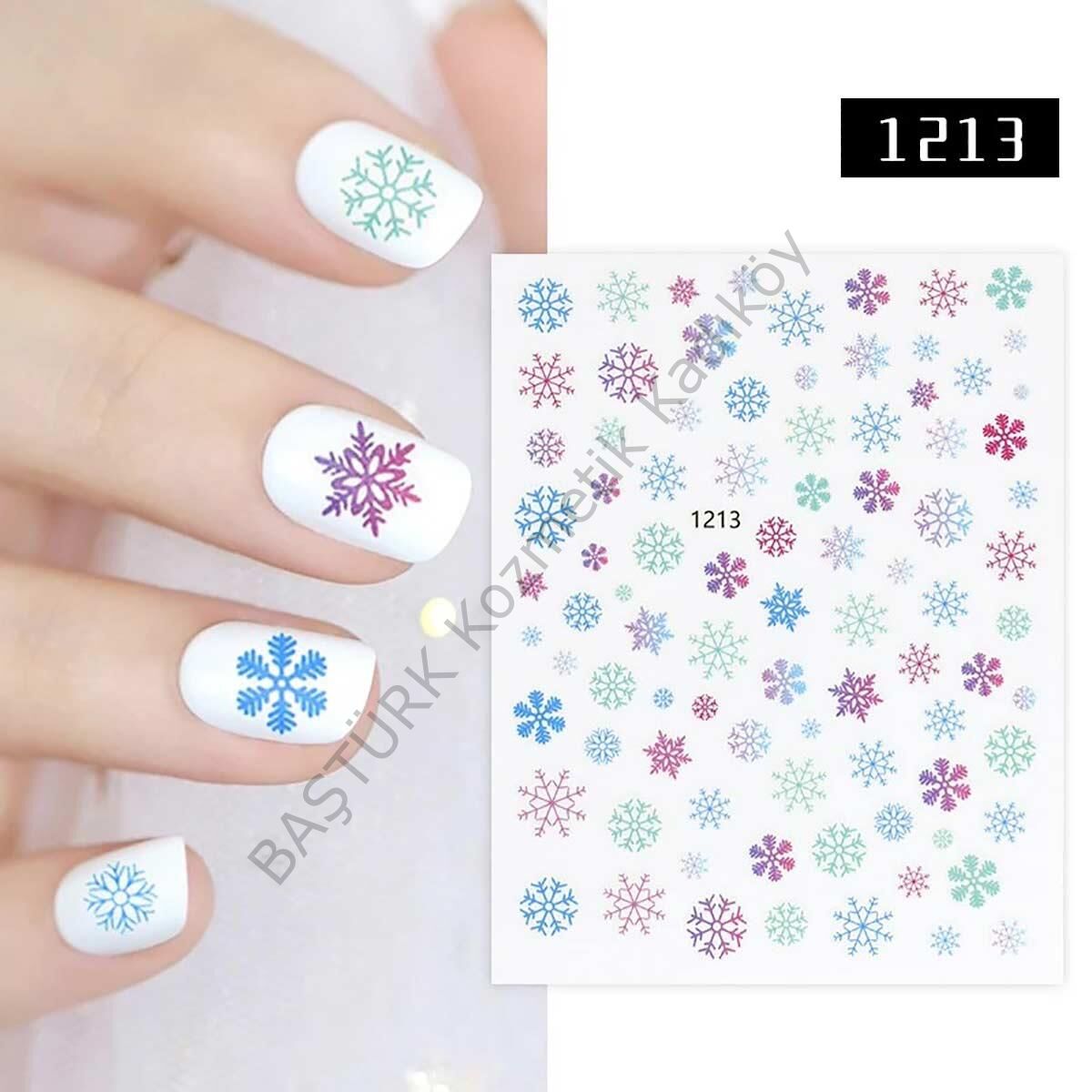 Adanil Buz Kristalleri Kar Taneleri Sticker J0-1213