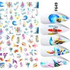 Adanil Deniz Sörf Balık Caretta Deniz Atı Yıldızı Sticker F649