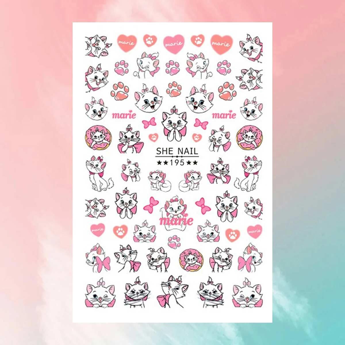 Adanil Kedi Marie Sticker SHE NAIL 195