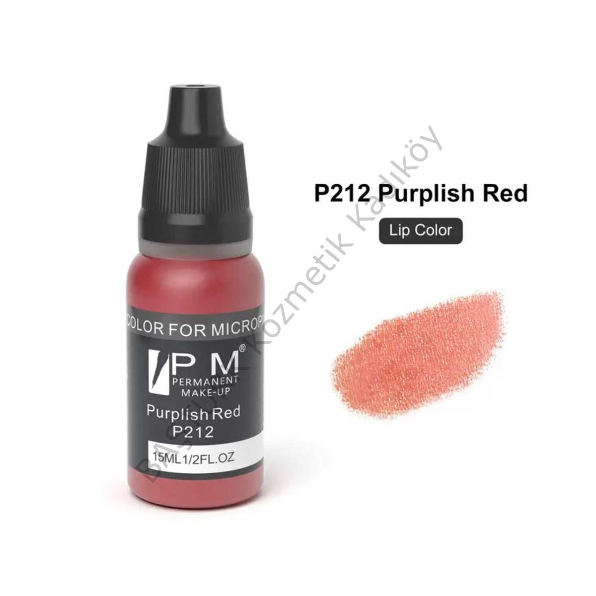Permanent Makeup Morumsu Kırmızı Kalıcı Makyaj Pigmenti PM 212 Purplish Red
