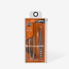Staleks Expert 44 Type 12 Nano Çentikli 65 Derece L Uçlu Kirpik Cımbızı