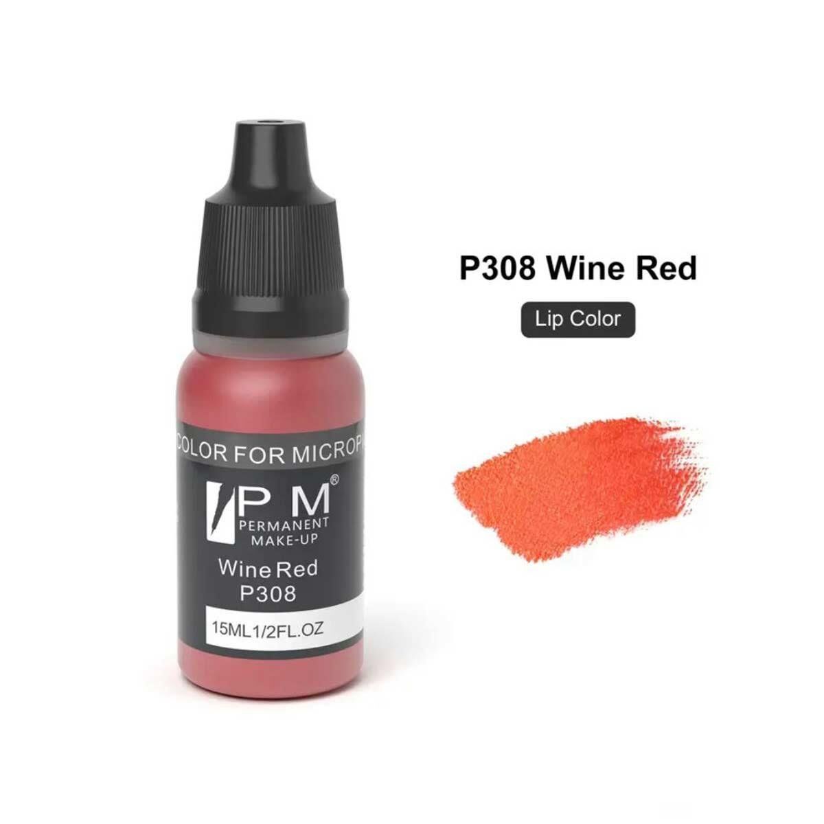 Permanent Makeup Şarap Kırmızısı Kalıcı Makyaj Pigmenti PM 308 Wine Red
