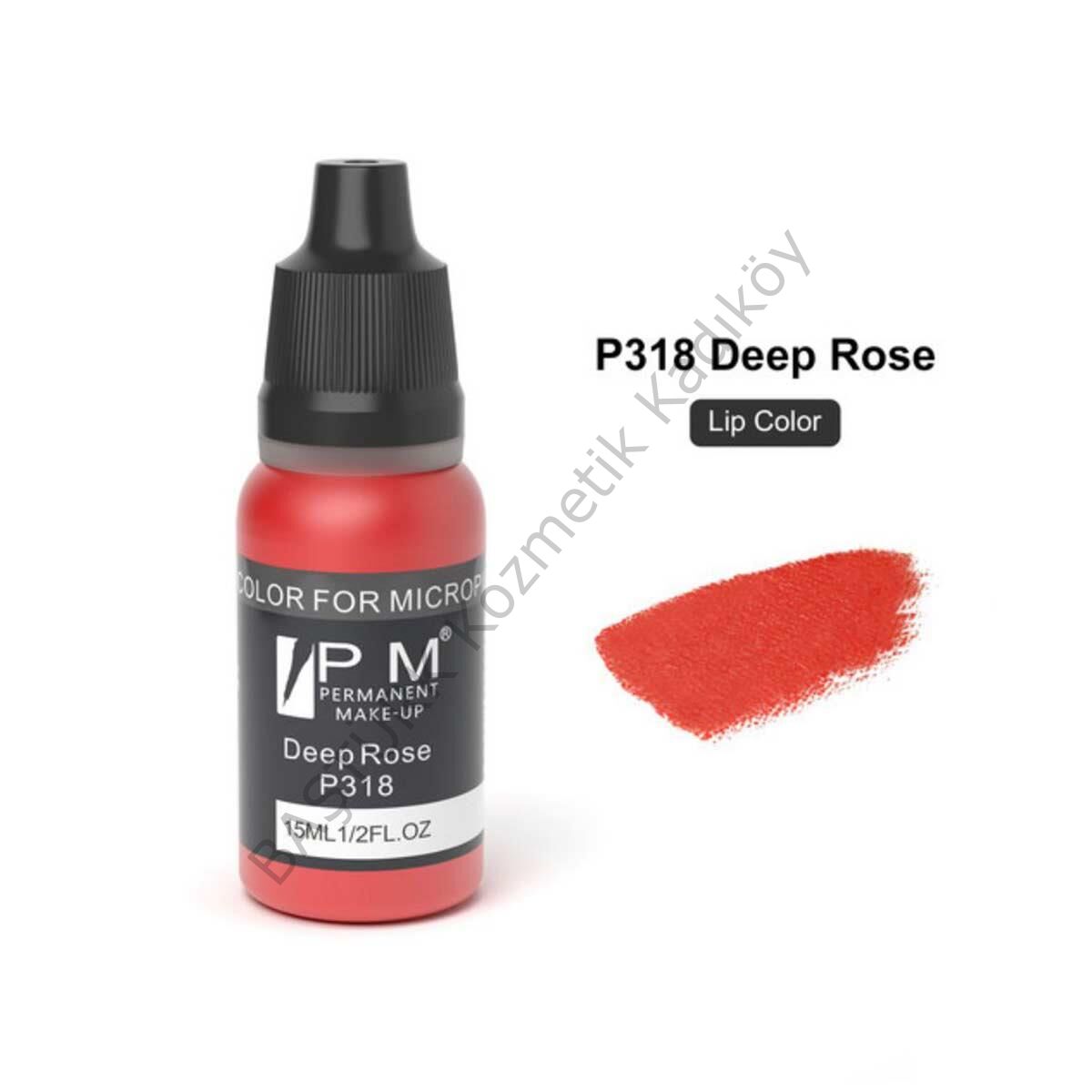 Permanent Makeup Derin Koyu Gül Kırmızısı Kalıcı Makyaj Pigmenti PM 318 Deep Rose