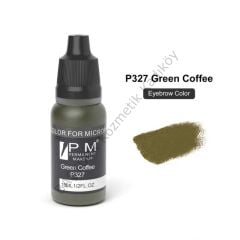 Permanent Makeup Yeşil Kahverengi Kalıcı Makyaj Pigmenti PM 327 Green Coffee