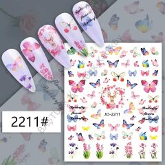 Adanil Kelebek Geyik Çiçek Sticker J0-2211