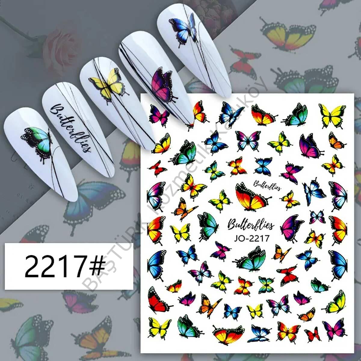 Adanil Renk Geçişli Kelebek Sticker J0-2217