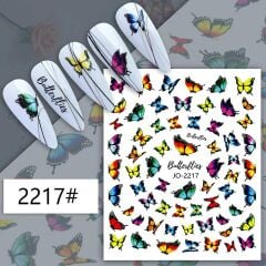 AVyu Renk Geçişli Kelebek Sticker J0-2217