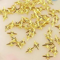 Kutup Yıldızı Altın Renk 50 Adet Kutup Yıldızı Tırnak Süsleme Nail Art