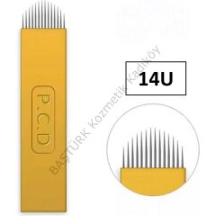10 Adet Pcd 0.25mm Kalınlık Kalıcı Makyaj Microblading Iğnesi 14U