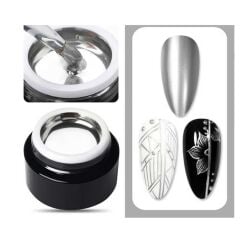 Metalik Gümüş Çizim Jeli