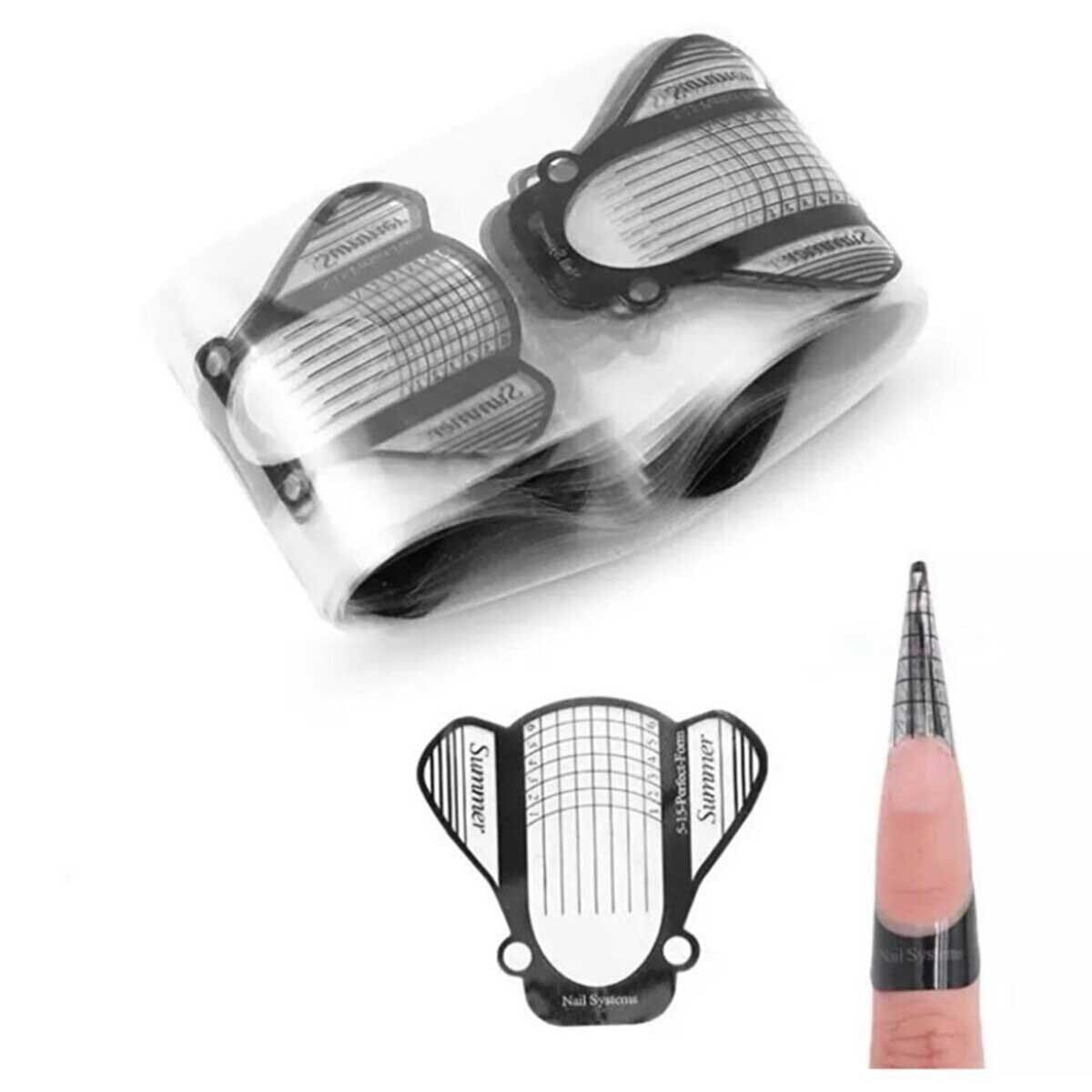 PROTEZ TIRNAK ŞABLONU 100 'LÜ PVC ŞEFFAF PLASTİK