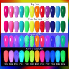 UR SUGAR GLOW IN DARK GEL KARANLIKTA PARLAYAN KALICI OJE F001