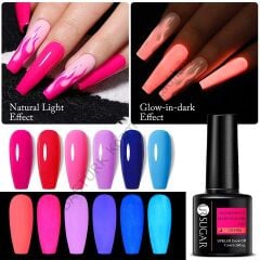 UR SUGAR GLOW IN DARK GEL KARANLIKTA PARLAYAN KALICI OJE F001