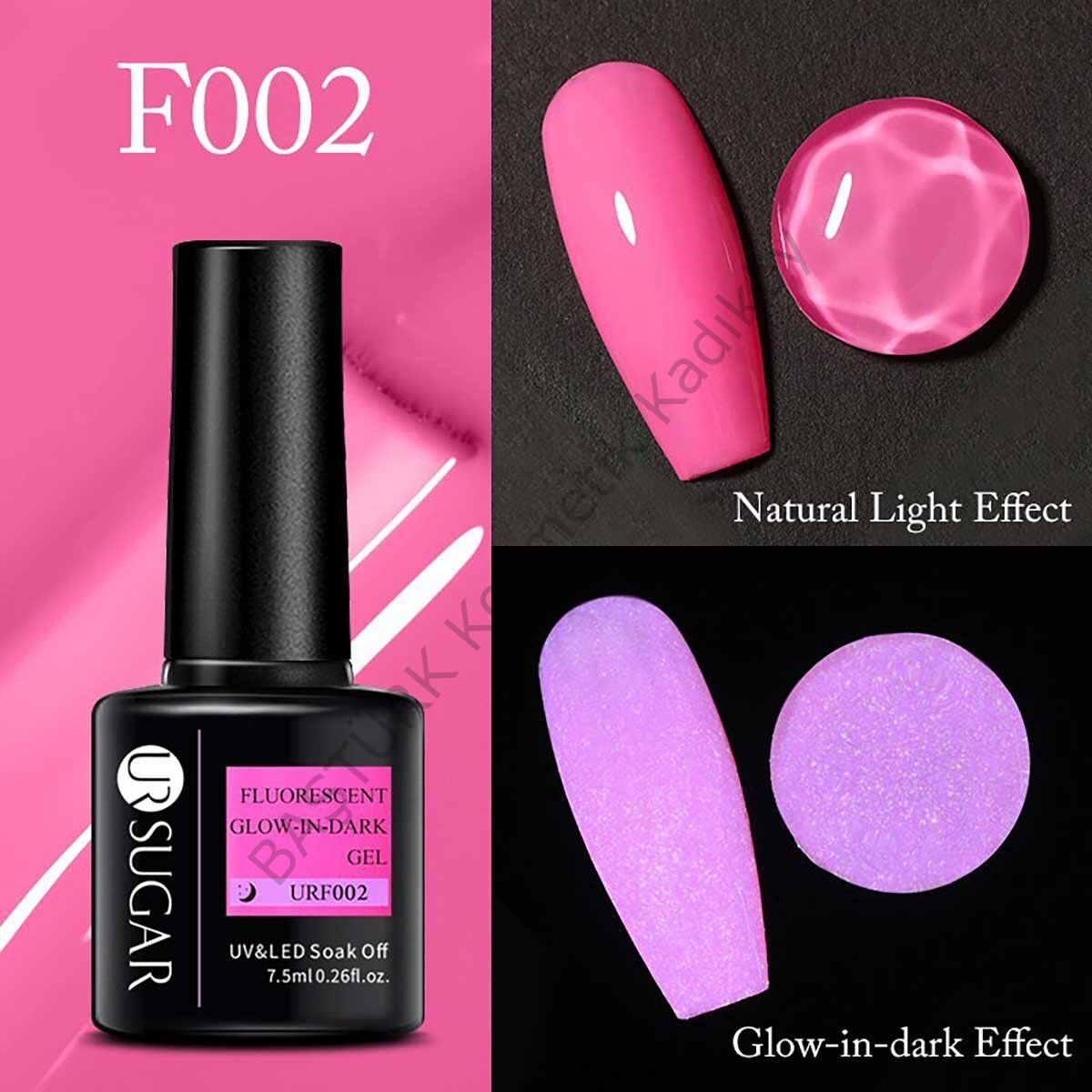 UR SUGAR GLOW IN DARK GEL KARANLIKTA PARLAYAN KALICI OJE F002