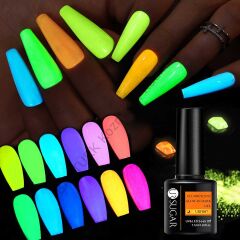 UR SUGAR GLOW IN DARK GEL KARANLIKTA PARLAYAN KALICI OJE F004