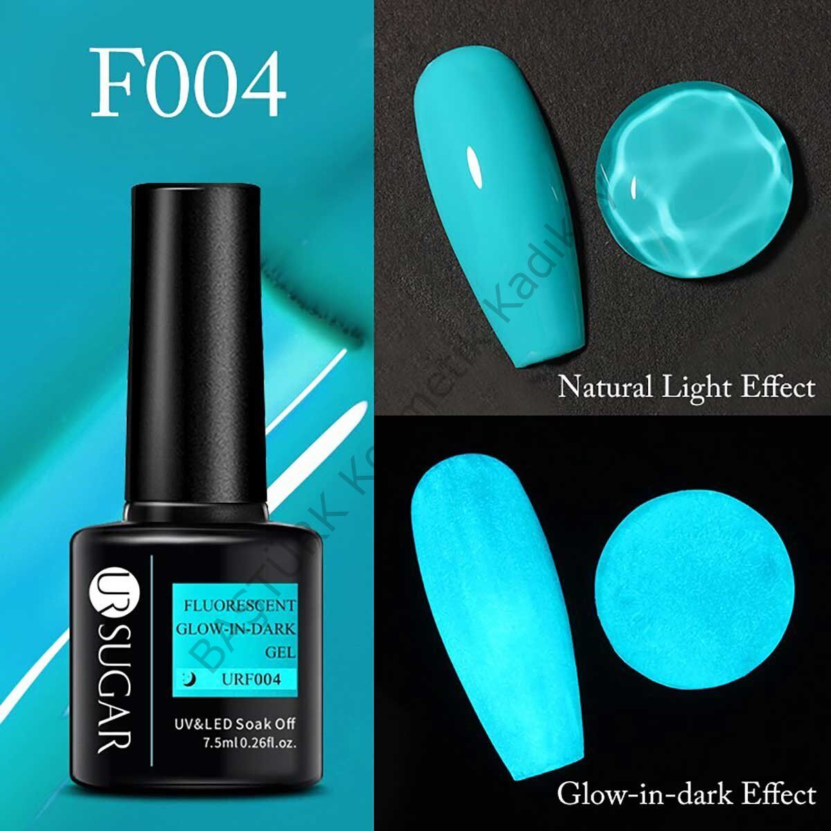 UR SUGAR GLOW IN DARK GEL KARANLIKTA PARLAYAN KALICI OJE F004