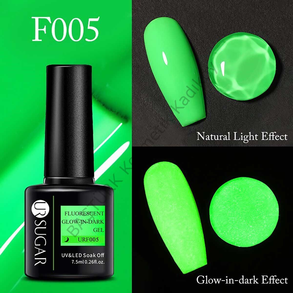UR SUGAR GLOW IN DARK GEL KARANLIKTA PARLAYAN KALICI OJE F005