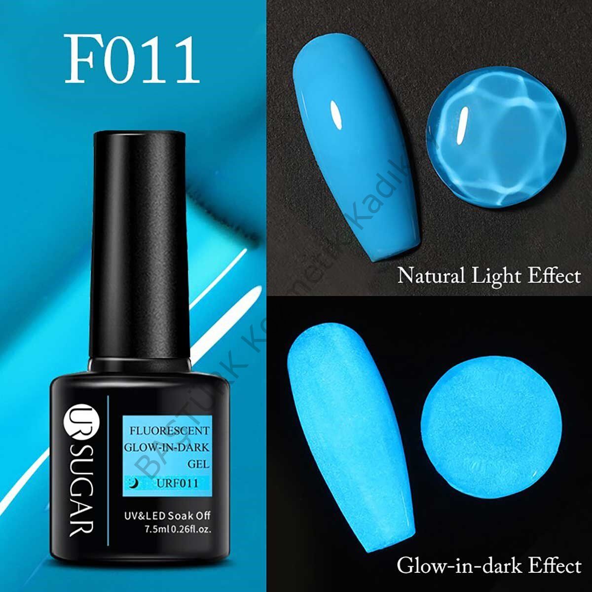 UR SUGAR GLOW IN DARK GEL KARANLIKTA PARLAYAN KALICI OJE F011