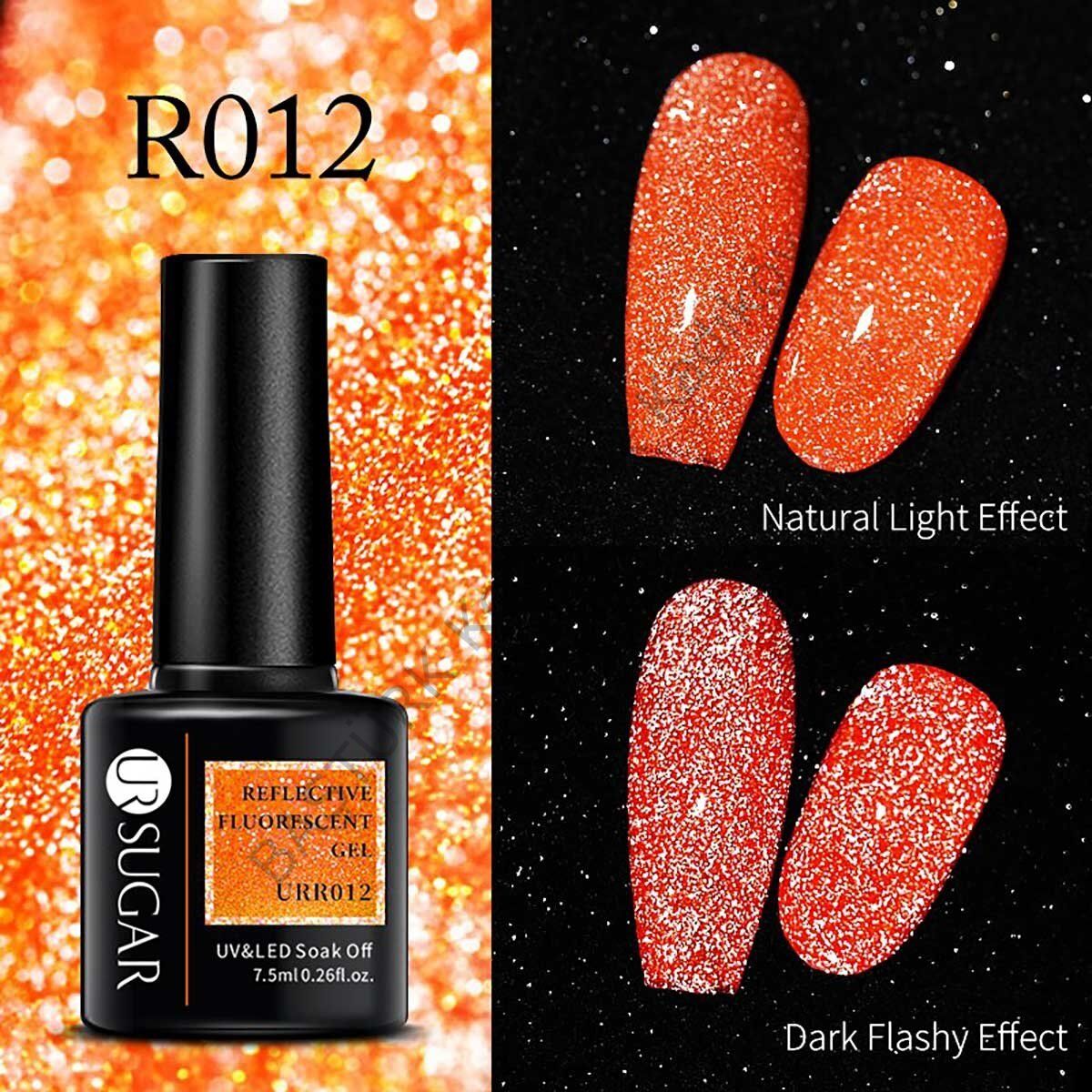 UR SUGAR REFLECTİVE FLUORESCENT GEL KARANLIKTA PARLAYAN SİMLİ KALICI OJE R012
