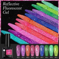 UR SUGAR REFLECTİVE FLUORESCENT GEL KARANLIKTA PARLAYAN SİMLİ KALICI OJE R022