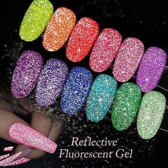 UR SUGAR REFLECTİVE FLUORESCENT GEL KARANLIKTA PARLAYAN SİMLİ KALICI OJE R022