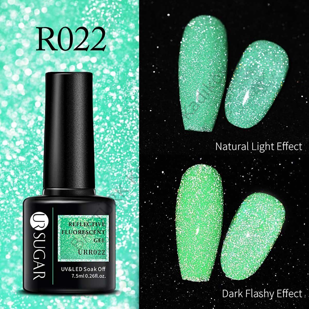 UR SUGAR REFLECTİVE FLUORESCENT GEL KARANLIKTA PARLAYAN SİMLİ KALICI OJE R022