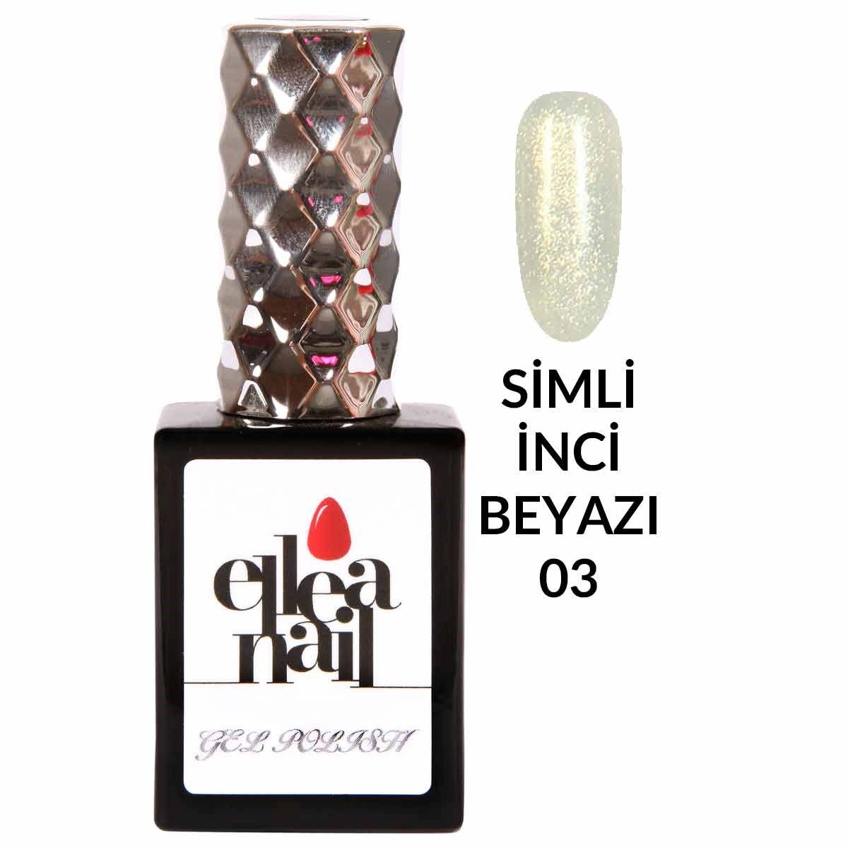 ELLEA NAİL SALON BOY 15 ML UV LED SİMLİ KALICI OJE PEARLY WHITE 03